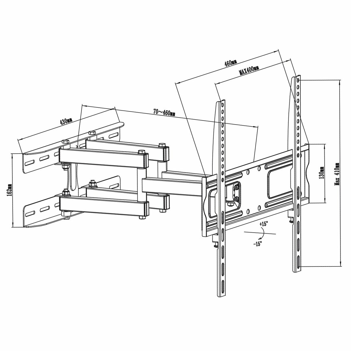 Support de TV MacLean MC-760 32" 55" 26" 30 Kg